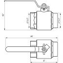 Кран кульовий латунний Q PROFESSIONAL 1 1/2″ PN 40 внутрішній-зовнішній QP152, фото 4