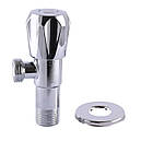 Кран кутовий кульовий Q Professional 1/2'x1/2" для сантехприладів (нержавійка) NV-QP999, фото 5