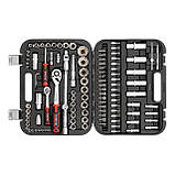 Набір інструментів intertool 110од Автомобільні набори ручного інструменту Набір біт головок для ремонту авто, фото 3