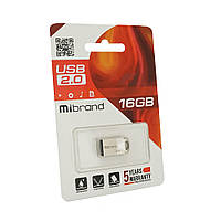 Флэш-наель Mibrand Hawk, USB 2.0, 16GB, Metal Design, Blister p
