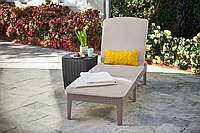 Шезлонг Keter Jaipur Sun Lounger with Cushion с матрасом капучино