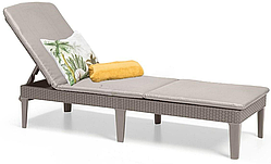 Шезлонг Allibert Jaipur Sun Lounger with Cushion з матрацом капучино