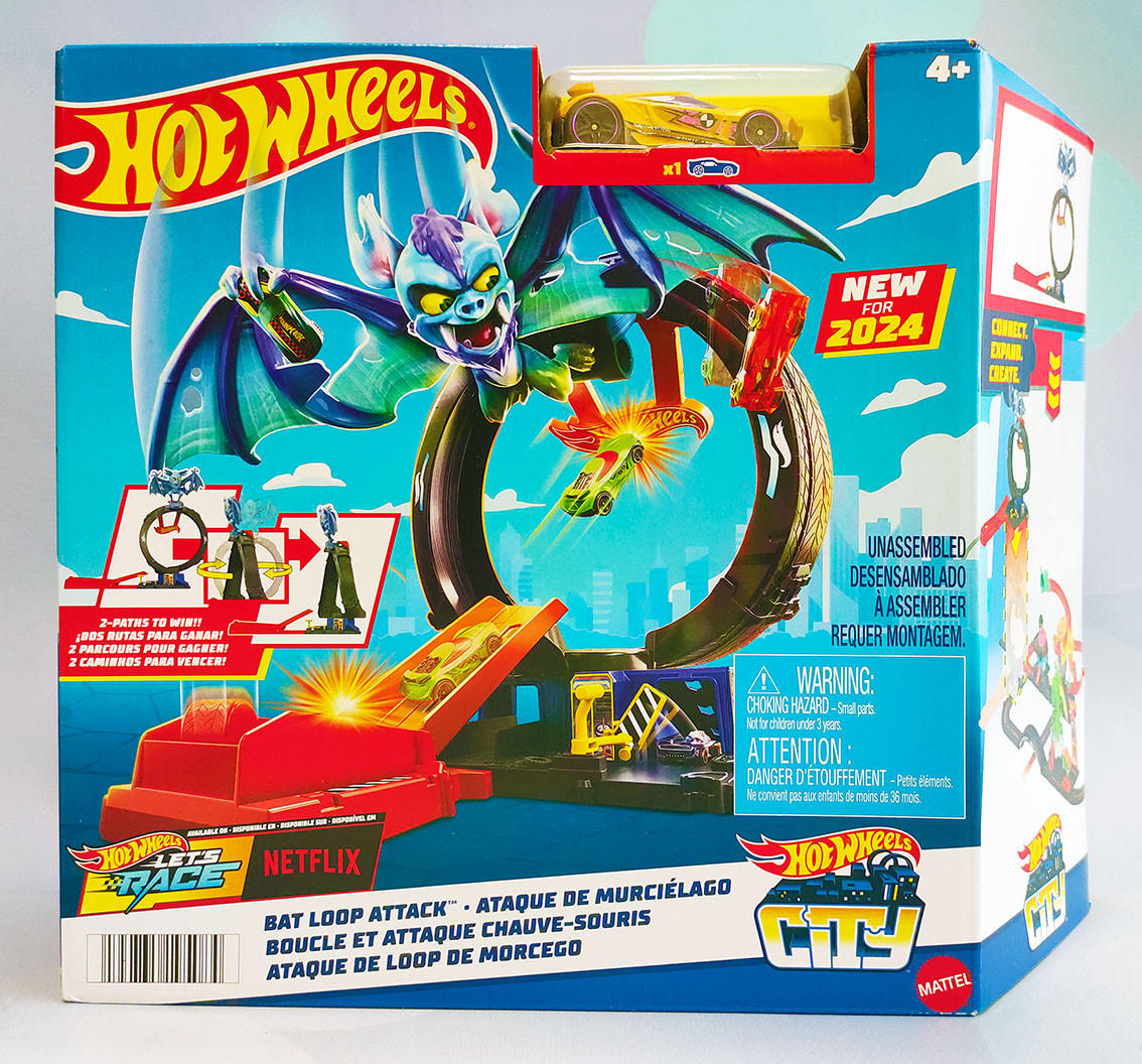 Трек Хот Вілс Неймовірна атака кажана Hot Wheels City Bat Loop Attack HTN78