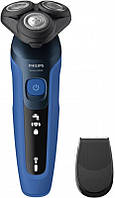 Бритва Philips роторна Series 5000, 9Вт, бритв.головок-3, Li-Ion, чорно-синій (S5466/17)