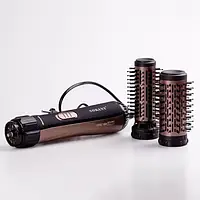 Фен-стайлер для волос Sokany SD-903 с двумя насадками, черный с бронзой