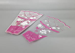 Упаковка конус під квіти h40/10низ/30верх" Весна" малиновий (100 шт) 160 (10) (100 шт)