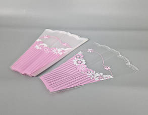 Упаковка конус під квіти h40/10низ/30верх" Літо" рожевий (100 шт) 160 (4) (100 шт)