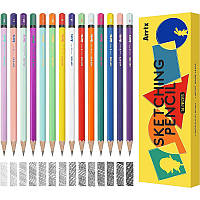 Набір професійних олівців Arrtx для малювання (AOP-0114A), 14 шт. (LC303571)