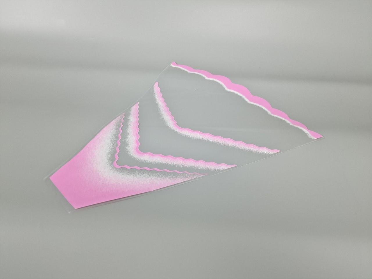 Упаковка конус під квіти h50/10низ/50верх" Боуберангі"(100 шт) рожевий 162 (7) (100 шт), фото 1