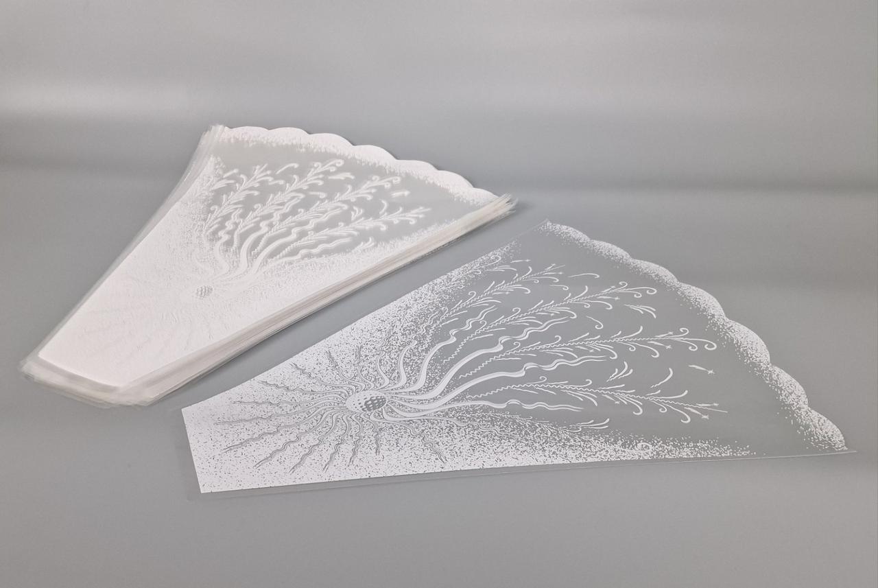 Упаковка конус під квіти h50/ 9низ/45верх(100 шт.)візерунок 161 (2) (100 шт.), фото 1