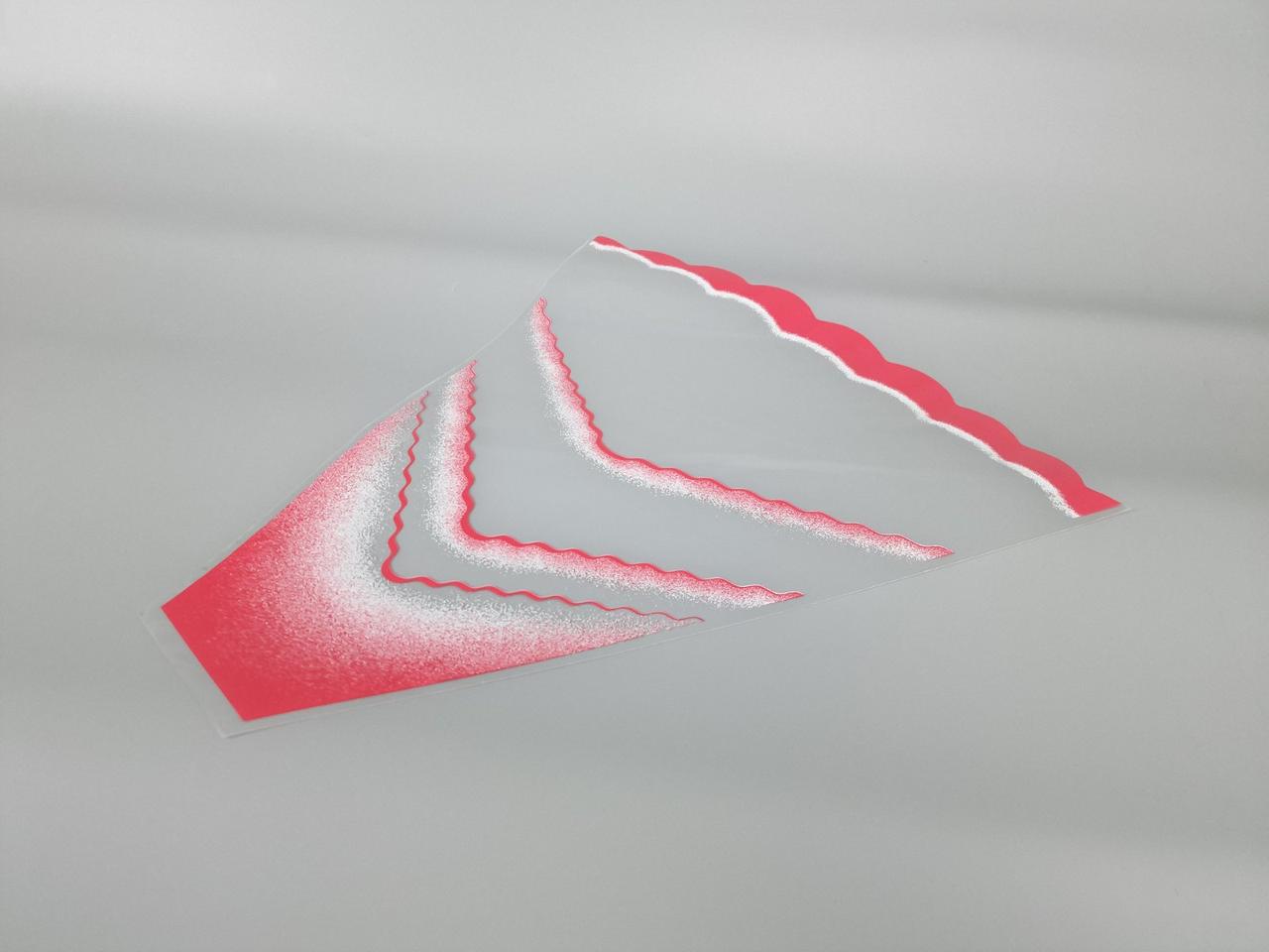 Упаковка конус під квіти h50/10низ/50верх" Боуберангі"(100 шт) червоний 162 (8) (100 шт), фото 1