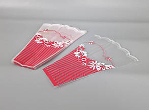 Упаковка конус під квіти h40/10низ/30верх"літо"червоний (100 шт) 160 (3) (100 шт)