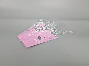 Упаковка конус під квіти асорті h35/13низ/35верх рожевий (100 шт) 153 (5) (100 шт)