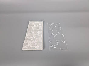 Пакет з малюнком для пакування подарунків (10*25) No002 (2) "Квіти" (100 шт.)