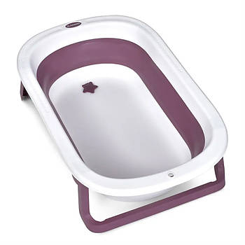 Класична складна силіконова ванна 78*49*20 см для купання малюка El Camino BASIC ME 1152 Pink Рожевий