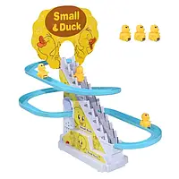 Интерактивная игрушка горка-трек с подъёмником Small-Duck 3 утят на горке с музыкой
