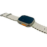Стильные изящные смарт-часы Smart Watch S8 Ultra+ светло-серый ремешок с поддержкой NFC сенсорный дисплей 2.1"
