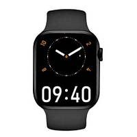 Умные часы черные Smart watch S7 black c влагозащитой IP62 встроенным GPS и силиконовым ремешком