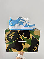 Женские кроссовки A BATHING APE BAPE STA MOONLIGHT premium голубой кожа бэйп