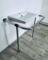 Поручень для мийки "стіна-підлога" для людей з інвалідністю, Ø 32мм - 530х710х800мм
