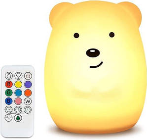 Світлодіодний дитячий нічник Topersun. Дитячий нічник із силікону з дистанційним керуванням, 9 кольорів