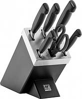Набір ножів Zwilling з 5 ножів у блоці Чорний (351450070)