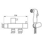 Кран на одну воду для гігієнічного душу ZERIX LR5398-4 прихований хром латунь LL1212, фото 2
