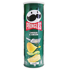 Чіпси, Снеки Прінглс Pringles 165g , 165г Cheese & Onion зі смаком сиру та цибулі