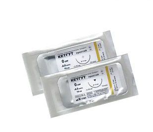 Шовний матеріал КЕТГУТ простий 4/0 колючий