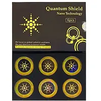 Антирадиационные наклейки на телефон\планшет QUANTUM SHIELD 6шт Золотистый