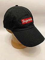 Мужская брендовая кепка "Supreme", коттоновая черная бейсболка