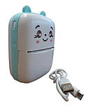 Термопринтер дитячий бездротовий Cat Ears 8499, біло-синій, фото 6