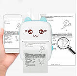 Термопринтер дитячий бездротовий Cat Ears 8499, біло-синій, фото 4