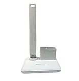 Лампа настільна Portable Desk Lamp BL-3301 9068 з органайзером, біла, фото 5