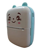 Термопринтер дитячий бездротовий Cat Ears 8499, біло-синій, фото 5