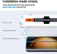 Захисне скло Spigen Glas.tR EZ FIT для Samsung Galaxy S23 прозоре (1 загартоване скло в пакованні), фото 2