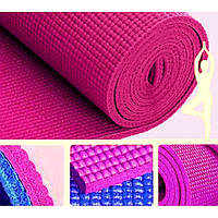 Коврик для йоги и занятий спортом розового цвета