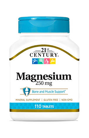 Мінерал Магній 21st Century Magnesium 250 мг 110 таб США, фото 1