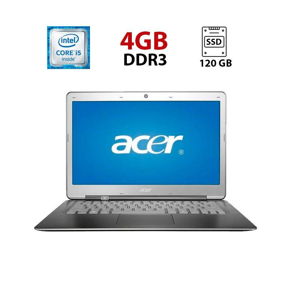 Ультрабук Acer Aspire S3/ 13.3" (1366x768)/ Core i5-2467M/ 4 GB RAM/ 120 GB SSD/ HD 3000