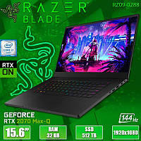 Тонкий Ігровий Ноутбук Blade Razer RZ09-0288 15.6" IPS i7 8750H RTX 2070 max-Q 8GB 32GB +SSD