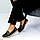 41-26,5 см. Жіночі туфлі мокасини низький хід чорного кольору на бежевій підошві, натуральна шкіра, фото 6
