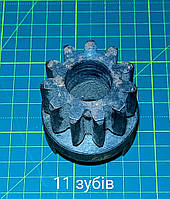 Стальная закаленная приводная шестерня для соломорезки (сечкарни) 11 зубов, узкий захват