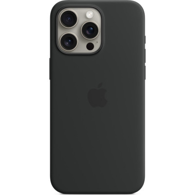 Чохол до мобільного телефона Apple iPhone 15 Pro Max Silicone Case with MagSafe Black (MT1M3ZM/A)