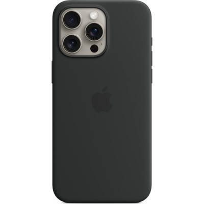 Чохол до мобільного телефона Apple iPhone 15 Pro Max Silicone Case with MagSafe Black (MT1M3ZM/A), фото 2