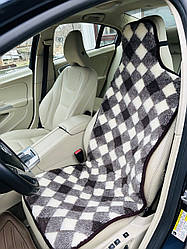 Накидка на автомобільне сидіння з овечої шерсті з підголовником