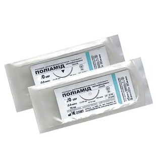 Шовний матеріал поліамід 4/0 ріжучий