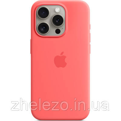 Чохол до мобільного телефона Apple iPhone 15 Pro Silicone Case with MagSafe Orange Sorbet (MT1H3ZM/A)