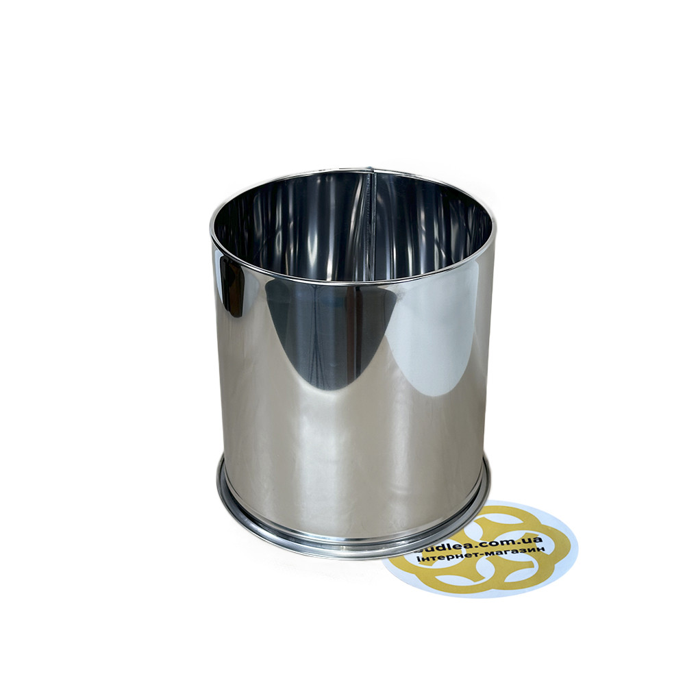 Бак для сміття на кухню 6Л без кришки, нержавіюча сталь, хром VINKS, фото 1