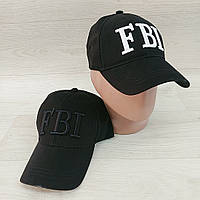 Мужская кепка демисезонная коттон FBI размер 55-61, цвет черный