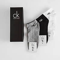 Набор мужских носков Calvin Klein 6 пар, короткие носки Кельвин Кляйн в подарочной коробке хлопок (41-46)